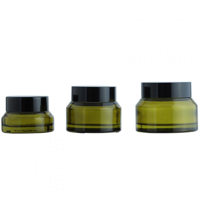 Round Glass Cosmetic Packaging Bottle with Silk Screen Printing 0