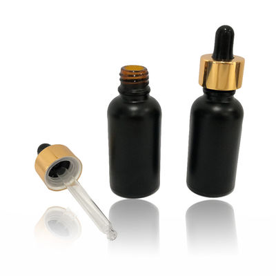 High End Cosmetic Packaging chai màu đen Tincture chai chống rò rỉ