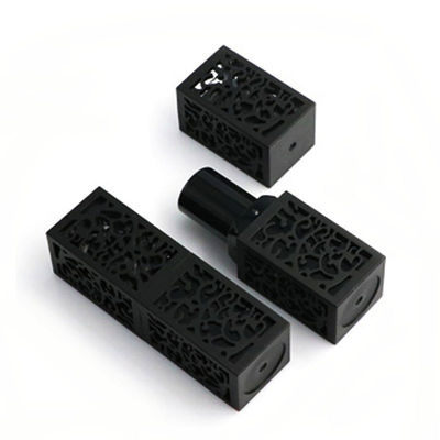 3.8g ống đóng gói son đen hình vuông ống son 23 * 74mm kích thước