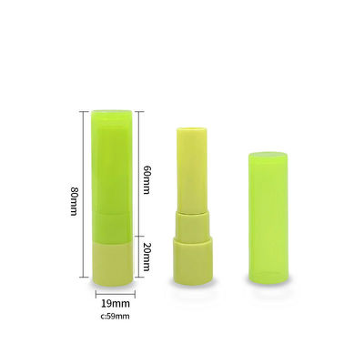 Khả năng tùy biến ống kem môi nhựa màu xanh lá cây 19 * 80mm nhãn riêng