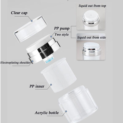 Popular Acrylic Press Foundation Bottle Double Layer Face Cream Bottles Eye Cream Container Các sản phẩm có chứa kem mắt