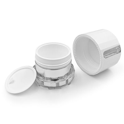 Thủy tinh thể chất mỹ phẩm trong suốt 50g với logo kim cương Custom Acrylic Packaging Jar