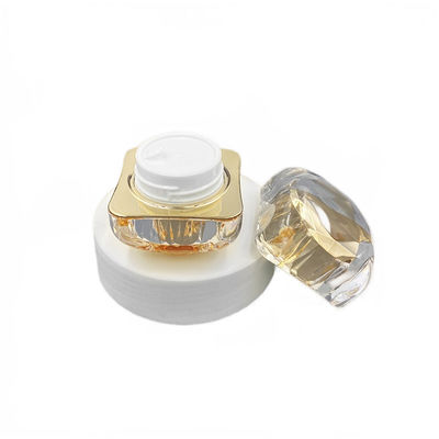 50g Tiếng kem mỹ phẩm chống rò rỉ kim cương Acrylic nhỏ Jar Logo tùy chỉnh có sẵn