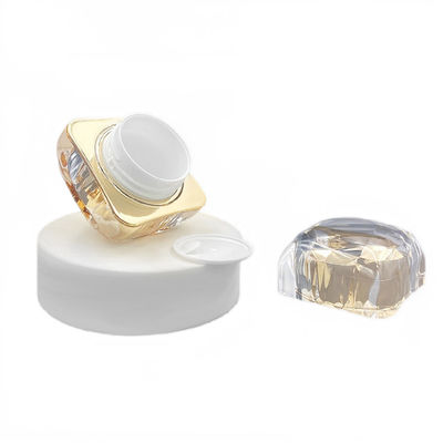 50g Tiếng kem mỹ phẩm chống rò rỉ kim cương Acrylic nhỏ Jar Logo tùy chỉnh có sẵn