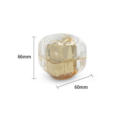 50g Tiếng kem mỹ phẩm chống rò rỉ kim cương Acrylic nhỏ Jar Logo tùy chỉnh có sẵn