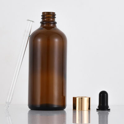100ml Transparent Glass Foundation Bottle Round Dropper Cap Bao bì mỹ phẩm với mẫu miễn phí