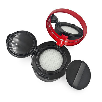 Round Dewy tái sử dụng compact bột đệm nền trường hợp tái đi lại thân thiện