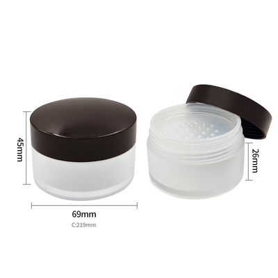 Khung bột lỏng tròn trong suốt 15g Khung bột nhỏ gọn với nắp mở xoắn
