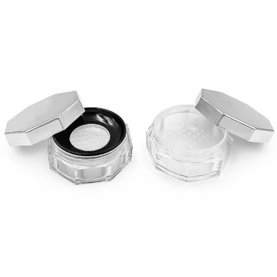 Vỏ bột lỏng trong suốt tròn với xoắn để mở nắp 15g Capacity Logo tùy chỉnh